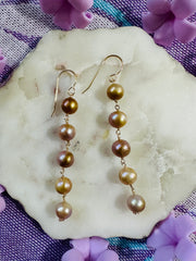 Champagne Freshwater Pearls Earrings