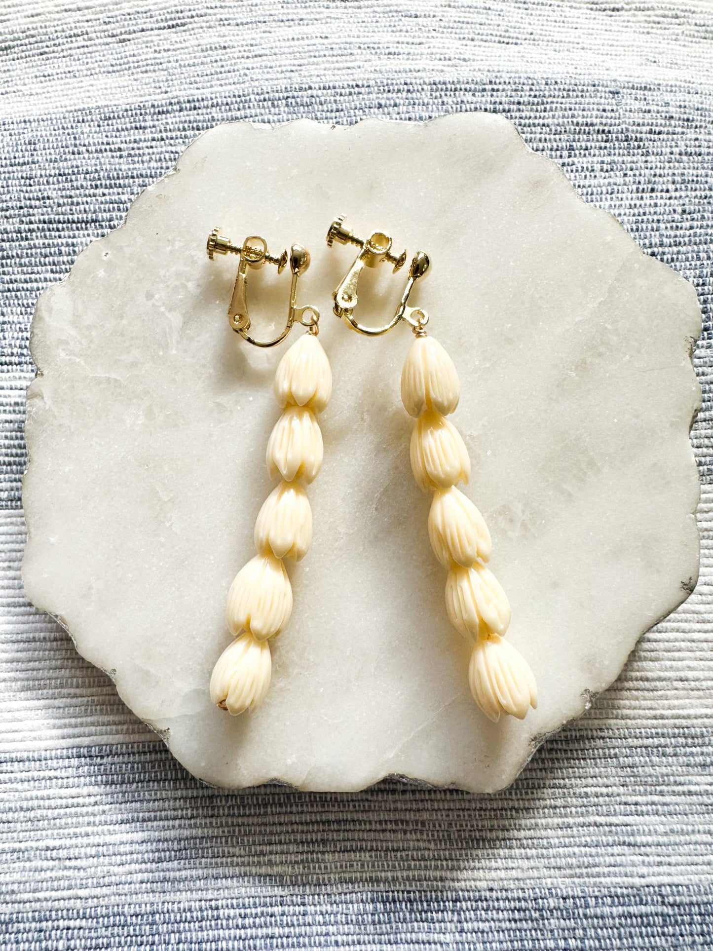 Vintage Pikake Earrings - Lehua Hawaii Jewelry LLC