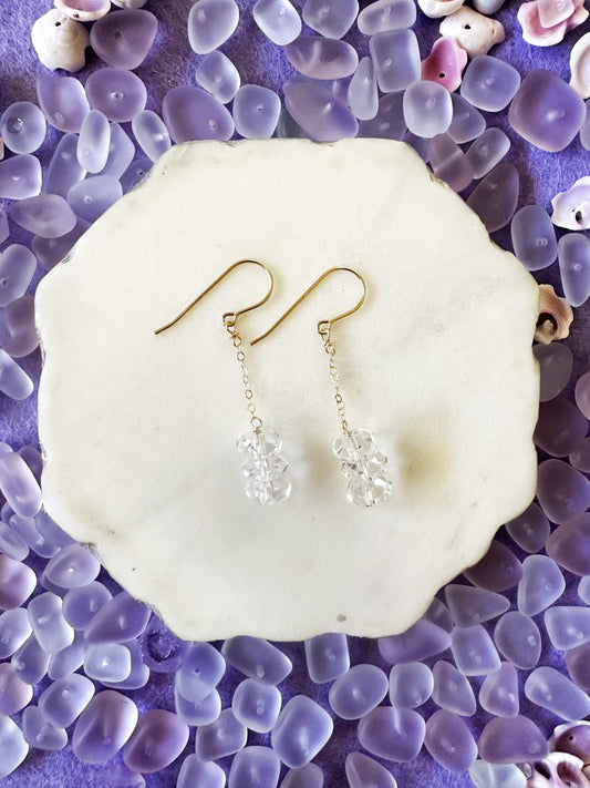 Clear Crystal Earrings - Lehua Hawaii Jewelry LLC