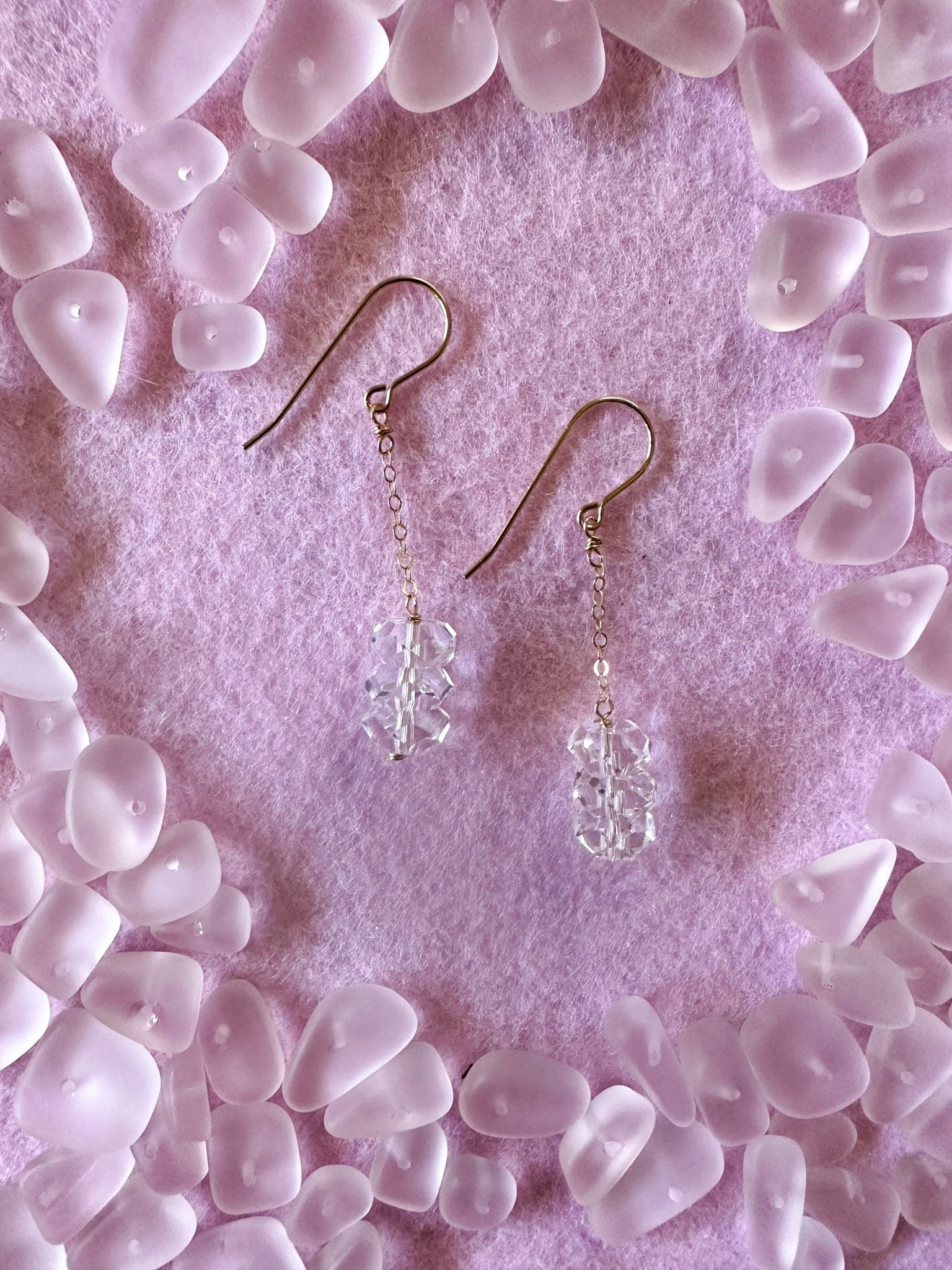 Clear Crystal Earrings - Lehua Hawaii Jewelry LLC