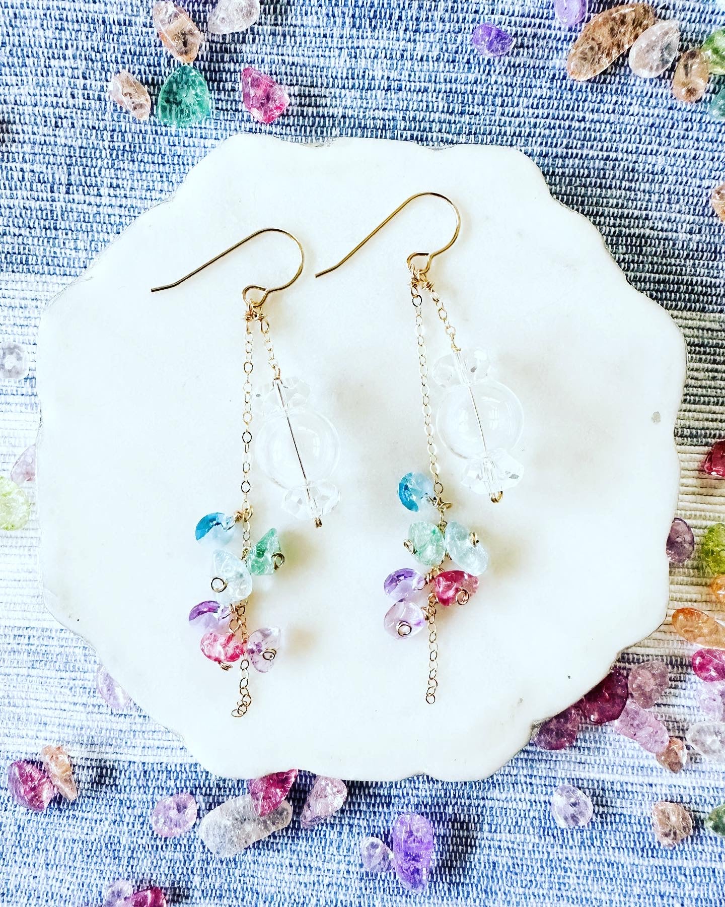 Clear Crystal Candy Earrings