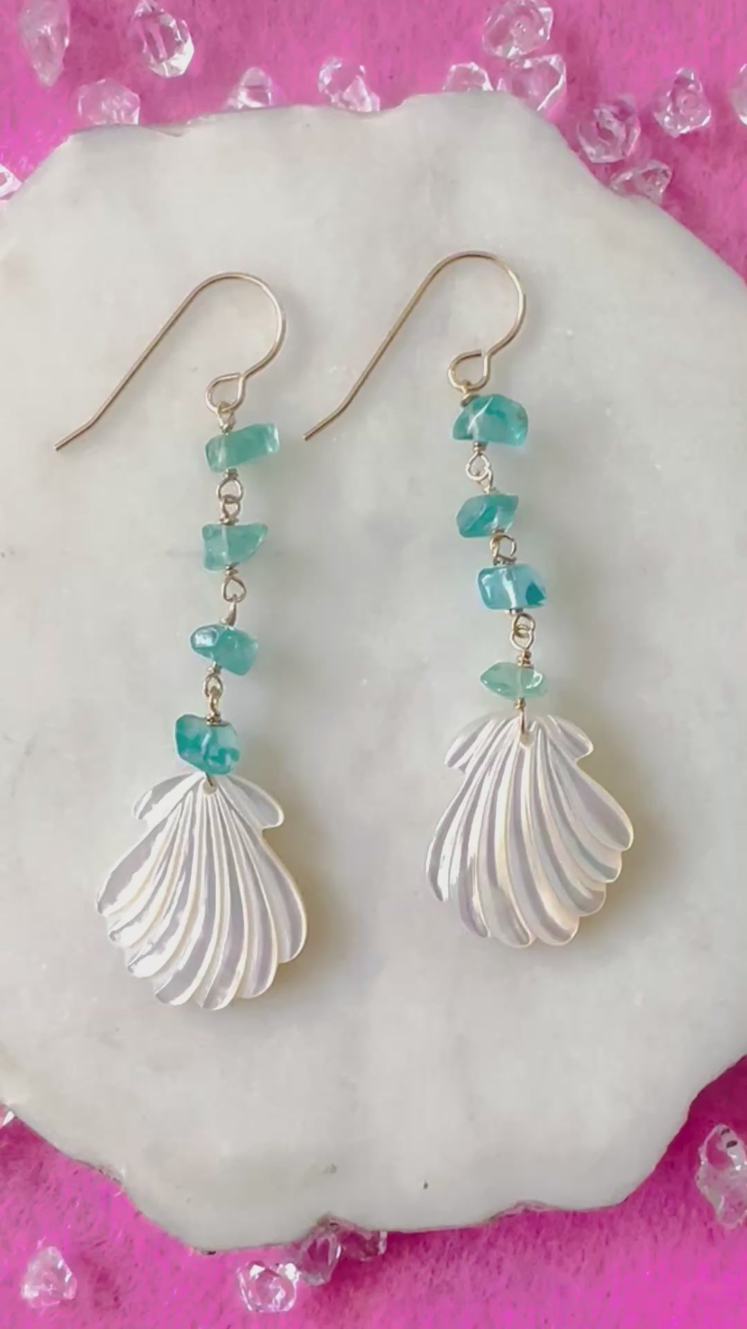 Load video: Clam Shell &amp; Apetite Earrings