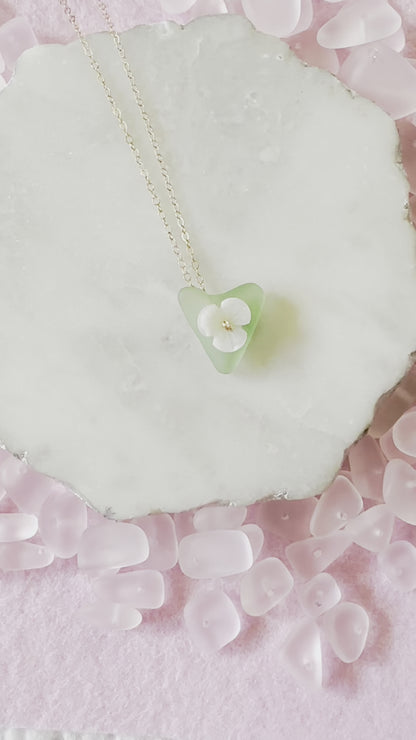 Heart Sea Glass Necklace