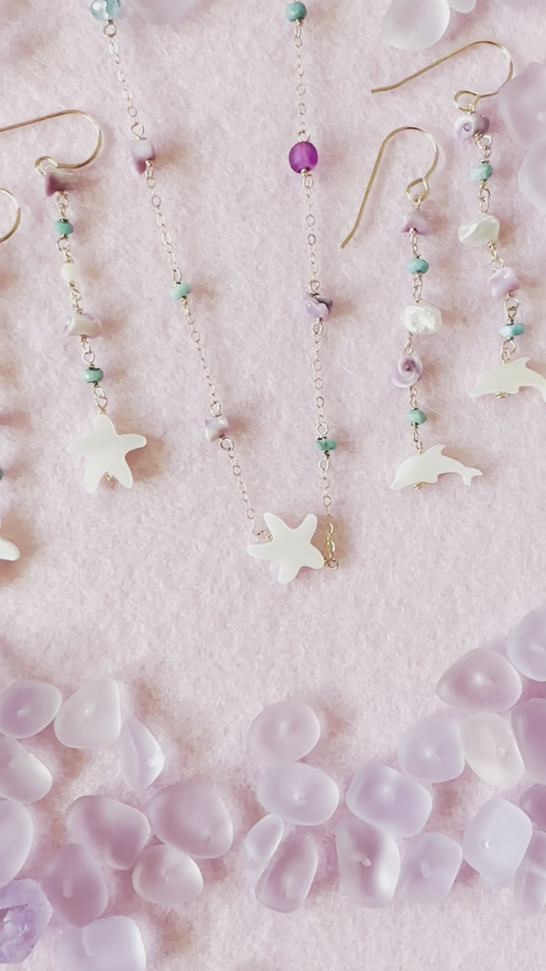Load video: Starfish Shell Earrings