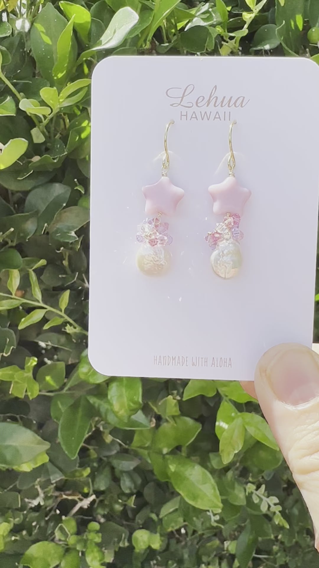 Load video: Pink Star &amp; Crystal Candy Earrings