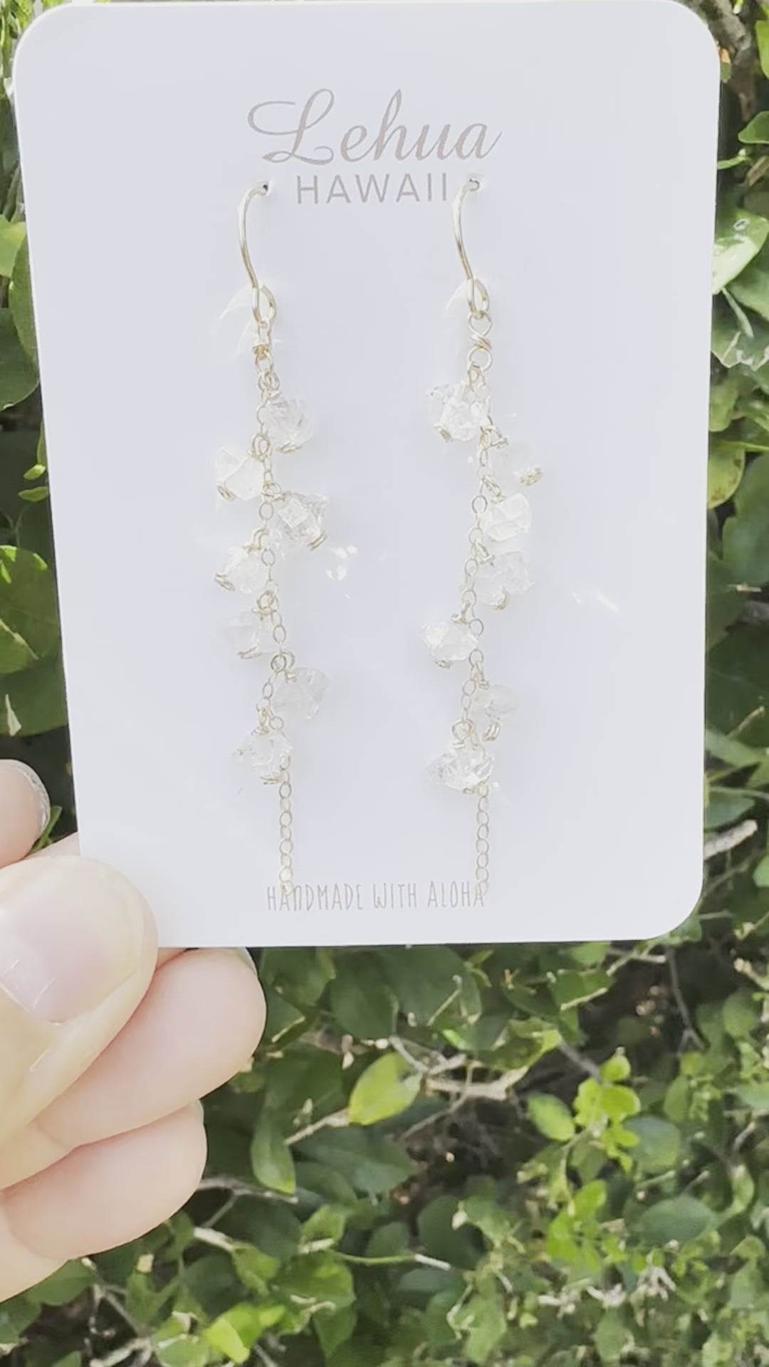 Load video: Herkimer Diamond Drop Earrings