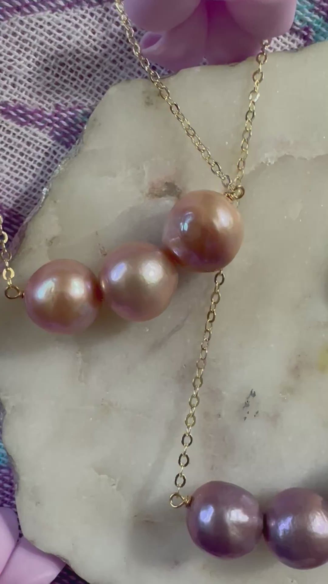 Load video: Triple Pearls Necklaces