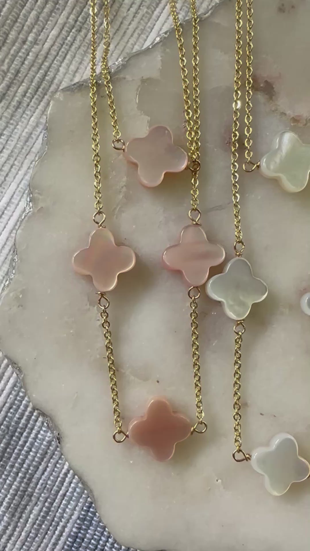 Load video: Triple Clover Necklaces
