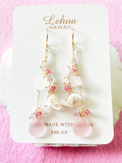 Tropical Candy Clam Shell Earrings