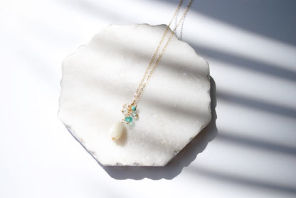 Pikake Flower & Gems Necklace